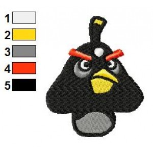 Black Goomba Angry Bird Embroidery Design